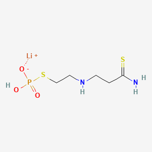 lithium;2-[(3-amino-3-sulfanylidenepropyl)amino]ethylsulfanyl-hydroxyphosphinate