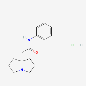 molecular formula C17H25ClN2O B12768361 1H-Pyrrolizine-7a(5H)-acetamide, tetrahydro-N-(2,5-dimethylphenyl)-, monohydrochloride CAS No. 88069-48-1