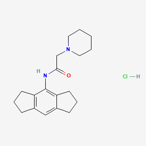 1-Piperidineacetamide, N-(1,2,3,5,6,7-hexahydro-s-indacen-4-yl)-, monohydrochloride