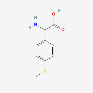 molecular formula C9H11NO2S B1276839 Amino[4-(methylsulfanyl)phenyl]acetic acid CAS No. 7292-80-0
