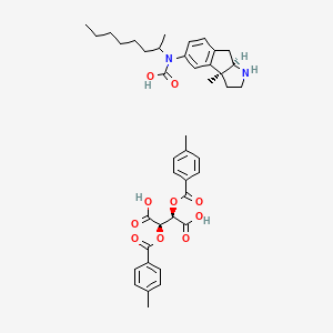 [(3aR,8bS)-8b-methyl-2,3,3a,4-tetrahydro-1H-indeno[2,1-b]pyrrol-7-yl]-octan-2-ylcarbamic acid;(2R,3R)-2,3-bis[(4-methylbenzoyl)oxy]butanedioic acid