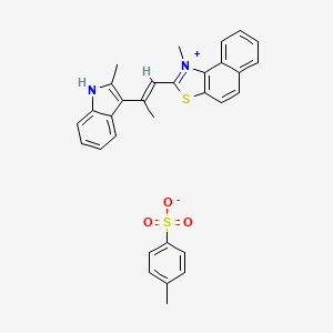 4-methylbenzenesulfonate;1-methyl-2-[(E)-2-(2-methyl-1H-indol-3-yl)prop-1-enyl]benzo[e][1,3]benzothiazol-1-ium