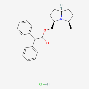 Benzeneacetic acid, alpha-phenyl-, (hexahydro-5-methyl-1H-pyrrolizin-3-yl)methyl ester, hydrochloride, (3-alpha,5-alpha,7a-beta)-