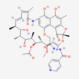 Rifamycin B, 2-(4-pyridylcarbonyl)hydrazide