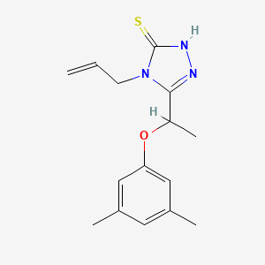 molecular formula C15H19N3OS B1276872 4-烯丙基-5-[1-(3,5-二甲基苯氧基)乙基]-4H-1,2,4-三唑-3-硫醇 CAS No. 667413-04-9