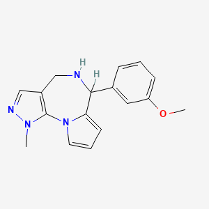 5,6-Dihydro-6-(3-methoxyphenyl)-1-methyl-1H,4H-pyrazolo(4,3-f)pyrrolo(1,2-a)(1,4)diazepine