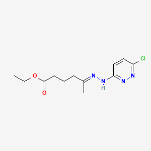 5-(2-(6-Chloro-3-pyridazinyl)hydrazinylidene)hexanoic acid ethyl ester