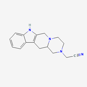 2-(3,6,17-triazatetracyclo[8.7.0.03,8.011,16]heptadeca-1(10),11,13,15-tetraen-6-yl)acetonitrile