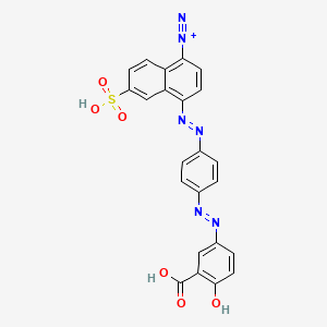 1-Naphthalenediazonium, 4-((4-((3-carboxy-4-hydroxyphenyl)azo)phenyl)azo)-6-sulfo-, inner salt