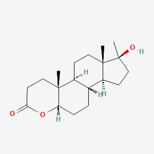 molecular formula C19H30O3 B12768873 Oxandrolone 4-oxa-isomer, 5beta epimer- CAS No. 19587-10-1