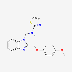 Benzimidazole, 2-((p-methoxyphenoxy)methyl)-1-((2-thiazolylamino)methyl)-