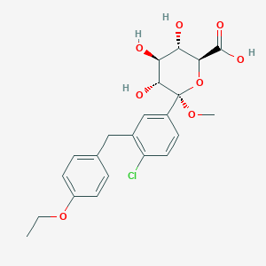 (2S,3S,4S,5R,6S)-6-(4-Chloro-3-(4-ethoxybenzyl)phenyl)-3,4,5-trihydroxy-6-methoxytetrahydro-2H-pyran-2-carboxylic acid