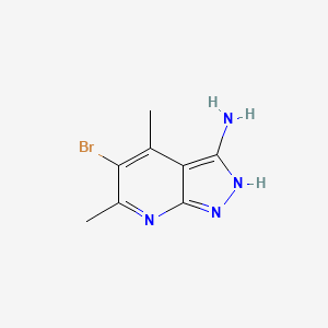 molecular formula C8H9BrN4 B1276898 5-Brom-4,6-dimethyl-1H-pyrazolo[3,4-b]pyridin-3-amin CAS No. 42951-65-5