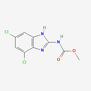 molecular formula C9H7Cl2N3O2 B12769001 SH4T3T8Ccy CAS No. 946498-41-5