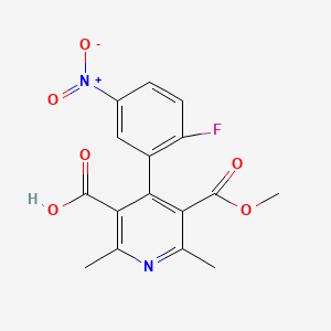 Monomethyl 2,6-dimethyl-4-(2-fluoro-5-nitrophenyl)-3,5-pyridinedicarboxylate