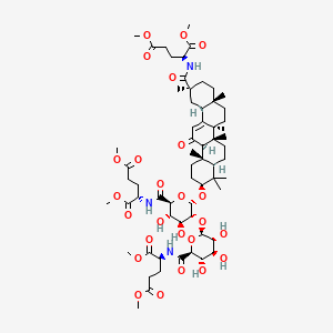 L-Glutamic acid, N-((3-beta-20-beta)-3-((N-(4-methoxy-1-(methoxycarbonyl)-4-oxobutyl)-2-O-(N-4-methoxy-1-(methoxycarbonyl)-4-oxobutyl)-beta-D-glucopyranuronamidosyl)-alpha-D-glucopyranuronamidosyl)oxy)-11,29-dioxoolean-12-en-29-yl)-, dimethyl ester, (S-(R*,R*))-