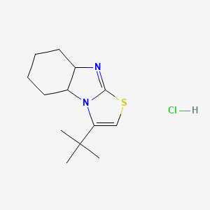 B12769044 trans-3-(tert-Butyl)-4a,5,6,7,8,8a-hexahydrothiazolo(3,2-a)benzimidazole hydrochloride CAS No. 102612-96-4