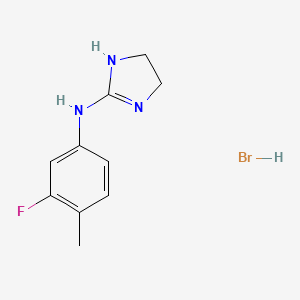 1H-Imidazol-2-amine, 4,5-dihydro-N-(3-fluoro-4-methylphenyl)-, monohydrobromide