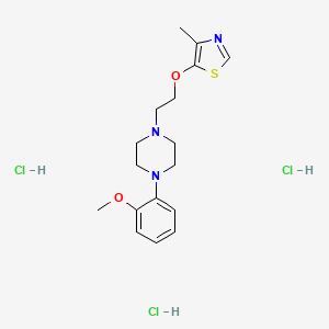 Piperazine, 1-(2-methoxyphenyl)-4-(2-((4-methyl-5-thiazolyl)oxy)ethyl)-, trihydrochloride