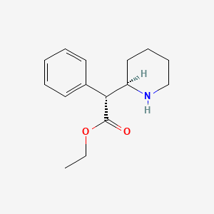 molecular formula C15H21NO2 B12769141 (RS)-Ethyl 2-phenyl-2-piperidin-2-ylacetate CAS No. 99088-55-8