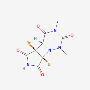 (2S,6R,7R)-2,6-dibromo-9,11-dimethyl-1,4,9,11-tetrazatricyclo[5.4.0.02,6]undecane-3,5,8,10-tetrone