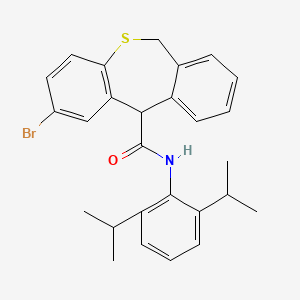 2-Bromo-6,11-dihydro-N-(2,6-diisopropylphenyl)dibenzo(b,e)thiepin-11-carboxamide