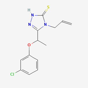 molecular formula C13H14ClN3OS B1276944 4-Allyl-5-[1-(3-Chlorphenoxy)ethyl]-4H-1,2,4-triazol-3-thiol CAS No. 667414-14-4