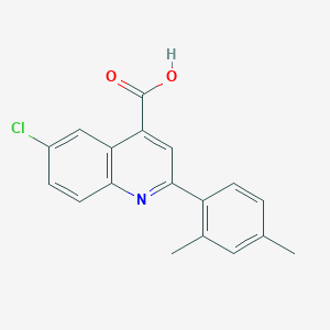 molecular formula C18H14ClNO2 B1276954 6-氯-2-(2,4-二甲基苯基)喹啉-4-羧酸 CAS No. 587852-34-4