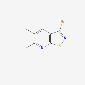 molecular formula C9H9BrN2S B1276962 3-溴-6-乙基-5-甲基异噻唑并[5,4-b]吡啶 CAS No. 728885-92-5