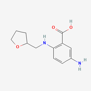 molecular formula C12H16N2O3 B1276969 5-Amino-2-[(tetrahydro-2-furanylmethyl)amino]benzoic acid CAS No. 896717-80-9