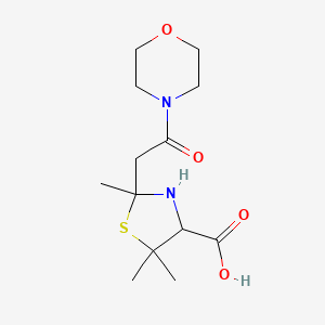 2,5,5-Trimethyl-2-(2-(4-morpholinyl)-2-oxoethyl)-4-thiazolidinecarboxylic acid