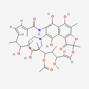 molecular formula C41H54N2O13 B12769769 3-Morpholinorifamycin SV CAS No. 16286-09-2