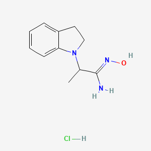 2,3-Dihydro-N-hydroxy-alpha-methyl-1H-indole-1-ethanimidamide monohydrochloride