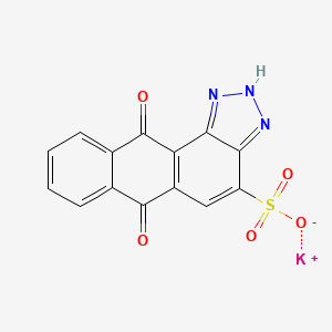 molecular formula C14H6KN3O5S B12769794 potassium;6,11-dioxo-2H-naphtho[2,3-e]benzotriazole-4-sulfonate CAS No. 69494-21-9