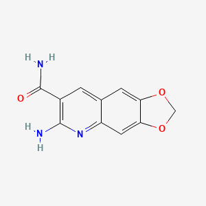 molecular formula C11H9N3O3 B1276984 6-Amino[1,3]dioxolo[4,5-g]quinoline-7-carboxamide CAS No. 55149-47-8