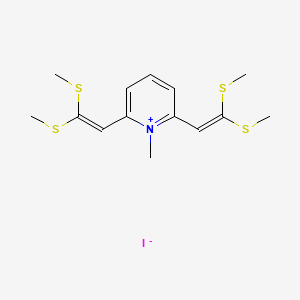 Pyridinium, 2,6-(2,2-bis(methylthio)ethenyl)-1-methyl-, iodide