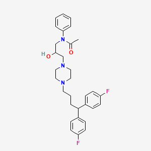 N-(3-(4-(4,4-Bis(4-fluorophenyl)butyl)-1-piperazinyl)-2-hydroxypropyl)-N-phenylacetamide