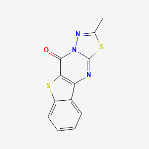 5H-Benzothieno(3,2-d)(1,3,4)thiadiazolo(3,2-a)pyrimidin-5-one, 2-methyl-