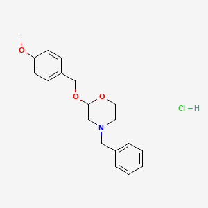 Morpholine, 4-benzyl-2-((p-methoxybenzyl)oxy)-, hydrochloride