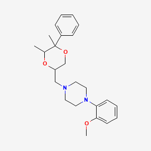 1-((5,6-Dimethyl-5-phenyl-1,4-dioxan-2-yl)methyl)-4-(2-methoxyphenyl)piperazine