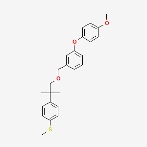 Benzene, 1-(4-methoxyphenoxy)-3-((2-(4-(methylthio)phenyl)-2-methylpropoxy)methyl)-