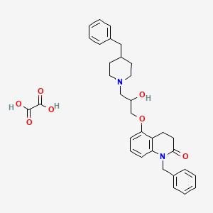 1-Benzyl-5-(2-hydroxy-(4-benzyl-1-piperidyl)propoxy)-3,4-dihydrocarbostyril monooxalate