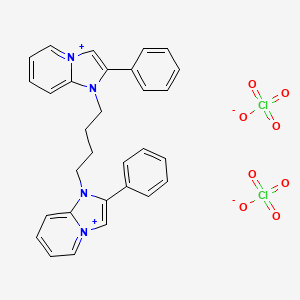 1H-Imidazo(1,2-a)pyridin-4-ium, 1,1'-tetramethylenebis(2-phenyl-, diperchlorate