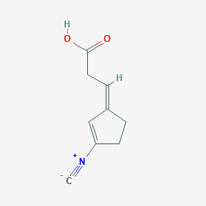 Propanoic acid, 3-(3-isocyano-2-cyclopenten-1-ylidene)-, (Z)-