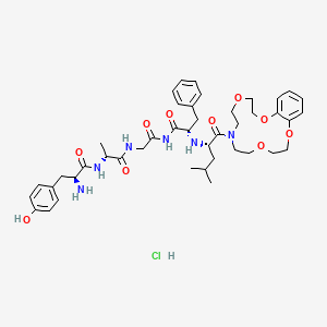 L-Phenylalaninamide, L-tyrosyl-D-alanylglycyl-N-(3-methyl-1-((2,3,5,6,8,9,11,12-ocathydro-7H-1,4,10,13,7-benzotetraoxaazacyclopentadecin-7-yl)carbonyl)butyl)-, monohydrochloride, (S)-