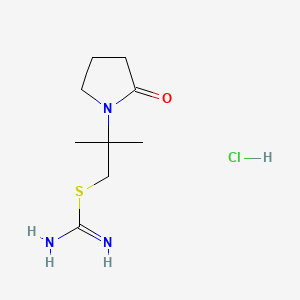 Carbamimidothioic acid, 2-methyl-2-(2-oxo-1-pyrrolidinyl)propyl ester, monohydrochloride