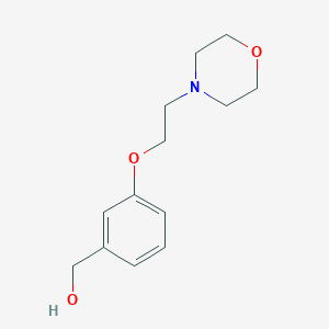 molecular formula C13H19NO3 B1277016 [3-(2-吗啉乙氧基)苯基]甲醇 CAS No. 857284-07-2