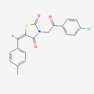 3-(4-Chlorophenacyl)-5-(4-methylbenzylidene)thiazolidine-2,4-dione