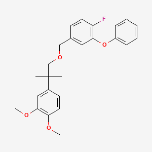 Benzene, 1-fluoro-4-((2-(3,4-dimethoxyphenyl)-2-methylpropoxy)methyl)-2-phenoxy-