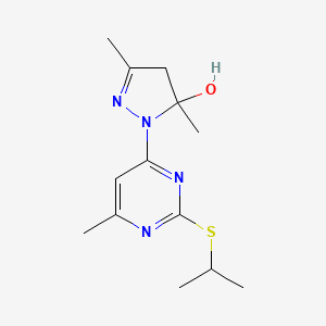 4,5-Dihydro-3,5-dimethyl-1-(6-methyl-2-((1-methylethyl)thio)-4-pyrimidinyl)-1H-pyrazol-5-ol